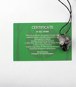 Heka Naturals Collana con Ciondolo in Shungite Elite, Realizzata Pietra... - Ilgrandebazar
