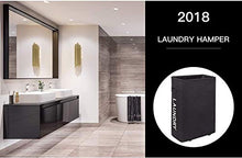 Carica l&#39;immagine nel visualizzatore di Gallery, WOWLIVE 45L Cesto per Biancheria Stretto Cestino Alto e Nero