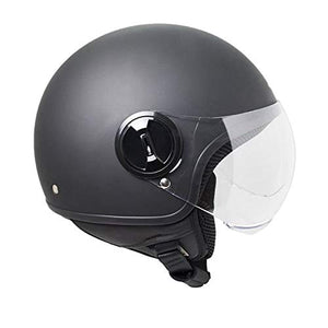 Casco demi jet SKA-P 1WH WOLLI Nero gommato, M