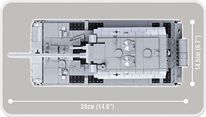 COBI- Carro Armato VIII Maus, Colore Grigio/Nero, 3024 Nero