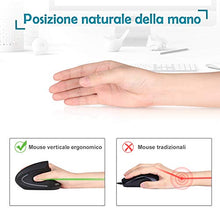 Carica l&#39;immagine nel visualizzatore di Gallery, LOETAD ANKER Mouse Verticale Wireless Ergonomico Silenzioso modalità Standby...