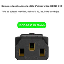 Carica l'immagine nel visualizzatore di Gallery, DTK 1,8M IEC320 C13 H05VV-F Cavo di Alimentazione Caricatori per 1.8M 1PC - Ilgrandebazar