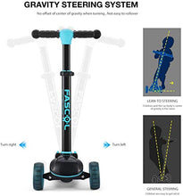 Carica l&#39;immagine nel visualizzatore di Gallery, Fascol Monopattino 3 Ruote per Bambino Scooter Pieghevole con Altezza Blu