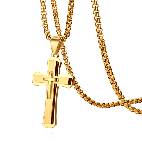 Cupimatch Hip Hop Uomo Collana Catena Acciaio Inossidabile Pendente Oro - Ilgrandebazar