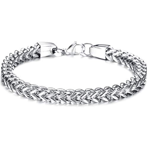 Keybella Bracciale Braccialetto per Uomo Catena in Acciaio Inox... - Ilgrandebazar