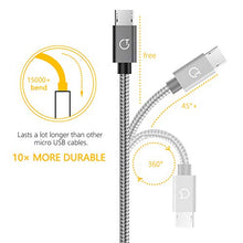 Carica l'immagine nel visualizzatore di Gallery, Gritin Cavo Micro USB, [3 Pezzi:1m,1.5m,2m] Nylon Intrecciato USB Grigio