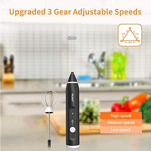Montalatte Elettrico, Frullino Elettrico Ricaricabile USB Frullino...