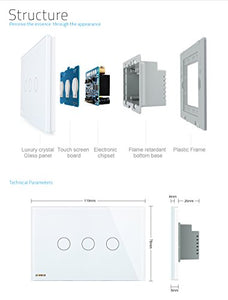 LIVOLO Wireless Remoto Interruttore della Luce con Indicatore LED Bianco