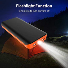 Carica l&#39;immagine nel visualizzatore di Gallery, Powerbank 25000mAh, Power Bank Ricarica Rapida, Caricabatterie nero arancione
