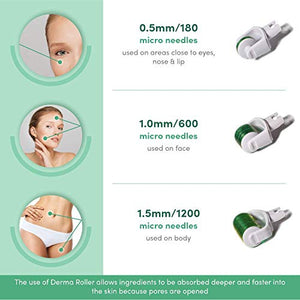 Dermaroller,【Premium Aghi in titanio】, per la cura della pelle del corpo /... - Ilgrandebazar