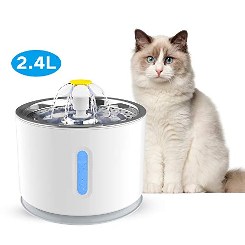 Vinsic - Fontana ad acqua per gatto e cane di piccola taglia, con erogatore...