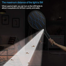 Carica l&#39;immagine nel visualizzatore di Gallery, Racchetta Zanzare Elettrica Ricaricabile 2 in 1, Swatter Insetti Elettrico...