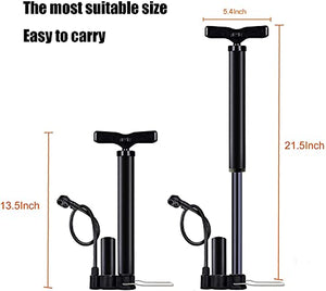 SZSHIMAO pompa da pavimento per tutte le valvole per biciclette, pompa d'aria 11 bar/160 psi, pompa per bicicletta pompa a sfera per tutte bicicletta Basket calcio