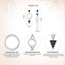 Carica l&#39;immagine nel visualizzatore di Gallery, GDDX - Orecchini pendenti da donna in argento Sterling 925, con zirconi...