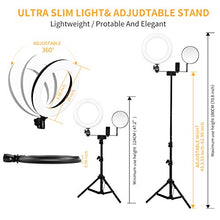 Carica l&#39;immagine nel visualizzatore di Gallery, Luce ad Anello LED, Morpilot LED Ring Light 10&quot; Dimmerabile con Supporto 3