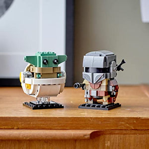 LEGO 75317 , Star Wars Il Mandaloriano e il Bambino, Modellini da Costruire di Brickheadz con 'Baby Yoda', Set con Personaggi da Collezione, Idee Regalo da 10 anni in su
