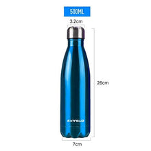 Carica l&#39;immagine nel visualizzatore di Gallery, EXTSUD 500ml Bottiglia Termica Acciaio Inox Termos Bottiglietta per Blu