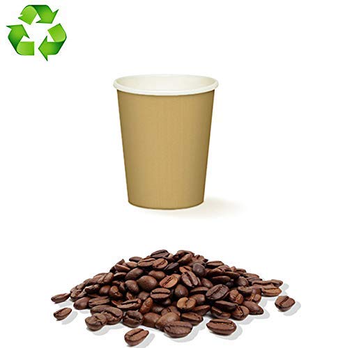 Palucart 500 Bicchieri in Carta per Caffe 75ml Colore Avana biodegradabili... - Ilgrandebazar