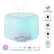 Carica l'immagine nel visualizzatore di Gallery, Umidificatore Ad Ultrasuoni 500ml （7 Led A Colori Variabili 2 500ml, Bianco - Ilgrandebazar