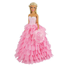 Carica l&#39;immagine nel visualizzatore di Gallery, Miunana Sera Party Abito Vestito Buddle Lungo A Scale + Cappello per Rosa - Ilgrandebazar