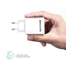 Carica l&#39;immagine nel visualizzatore di Gallery, RAVPOWER Caricatore USB da Muro a 3 Porte (30W, 5V/6A), con Output Bianco