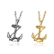 Carica l&#39;immagine nel visualizzatore di Gallery, CAILI 2 pack Collana da Uomo, Pendente con Ancora in Acciaio Inossidabile,... - Ilgrandebazar