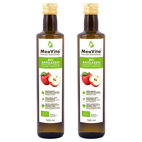 MeaVita Aceto di Sidro Mele Biologico Meavita, Naturalmente Torbido e Non...