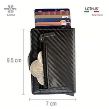 Carica l'immagine nel visualizzatore di Gallery, LOTHUS Porta Carte Di Credito Slim RFID 2a Generazione Portafoglio Uomo...