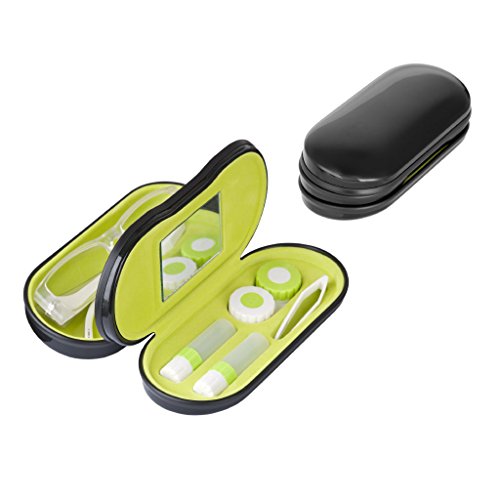 Balvi - Twin Astuccio per Occhiali e Lenti a Contatto, Nero con Specchio - Ilgrandebazar