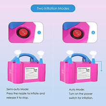 Carica l&#39;immagine nel visualizzatore di Gallery, MVPOWER Pompa Palloncino Elettrica Doppia Aria Gonfiatore per 600W Rosado