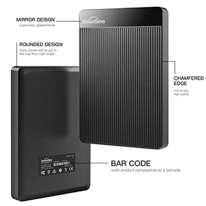 UnionSine Hard Disk Esterno 2,5" 500GB Ultra Slim Portatile USB3.0 SATA HDD Storage per PC, Macbook, PS4, PS5, Xbox series, Wii u, TV (Nero) HD2510