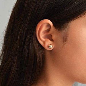 Orecchini a bottone a sfera in 14k oro riempito tondi misura 8mm Semplici...