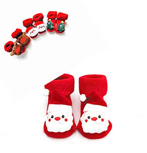 Carica l&#39;immagine nel visualizzatore di Gallery, Calze Natalizie Neonato, Calzini Antiscivolo Bambino/Bambina, Unisex, 0-12 Mesi (Babbo Natale)