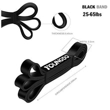 Carica l'immagine nel visualizzatore di Gallery, YOUNGDO Bande Elastiche Fitness, Fascia Elastica Palestra, Fasce Nero