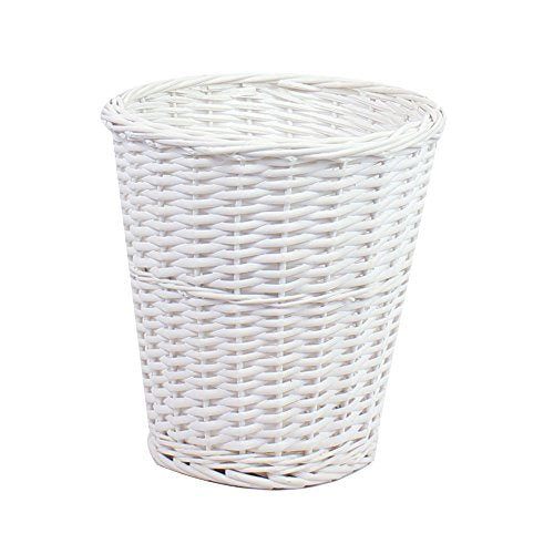 JVL – Rotonda Split Willow Cestino, Bianco, 28 x 28 cm - Ilgrandebazar