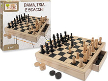 Carica l&#39;immagine nel visualizzatore di Gallery, Teorema 40500 - Dama, Scacchi e Tria, Legno