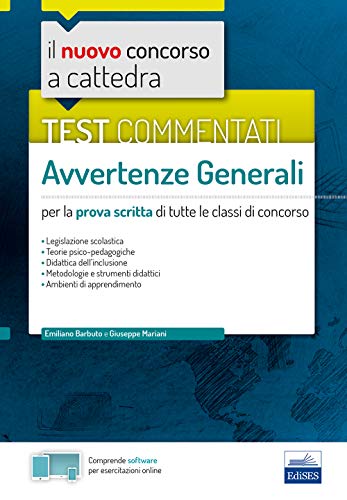 Test commentati - Avvertenze generali: per la prova scritta di tutte le... - Ilgrandebazar