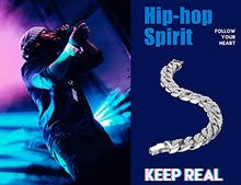 Carica l&#39;immagine nel visualizzatore di Gallery, Finrezio 14mm di Larghezza Iced out Braccialetto Cubano Hip Hop per Uomo... - Ilgrandebazar