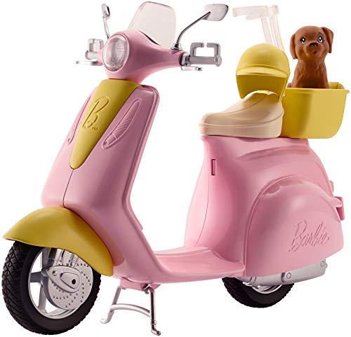 Barbie Scooter e Cagnolino, Moto con Cucciolo e Casco, Bambola Non Inclusa,... - Ilgrandebazar