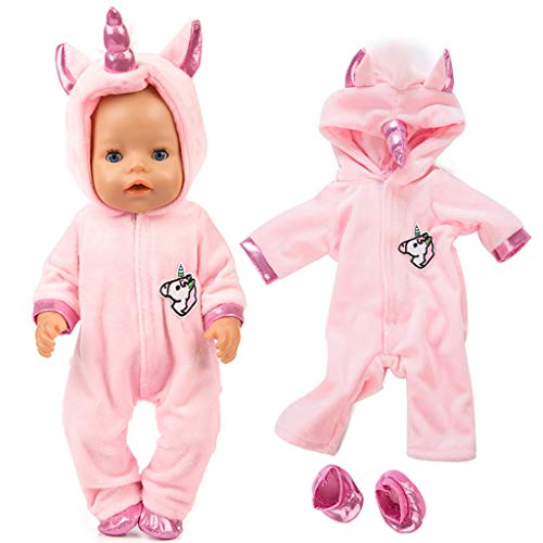 Amycute Abiti Vestiti Accessori per Bambola 43 CM/17 Pollice Tuta Unicorno... - Ilgrandebazar