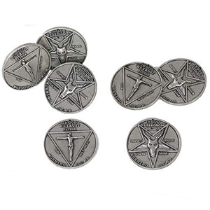 Mesky Lucifer Pentecostal Coin Moneta Satan Collezione Argento in - Ilgrandebazar