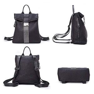 Zaino moda, JOSEKO zaino in pelle Borse a zainetto con borsa a spalla Nero