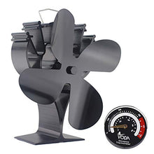 Carica l&#39;immagine nel visualizzatore di Gallery, Ventola per stufa a 4 lame, funzionamento silenzioso, alimentata a calore,...