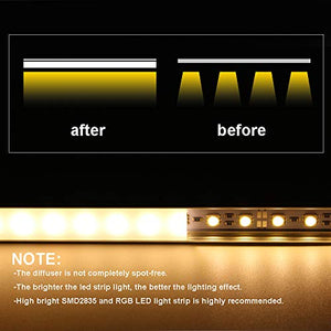 Profili per Strisce LED 45° - 6x1MT Profilo Alluminio 6*1m - Ilgrandebazar