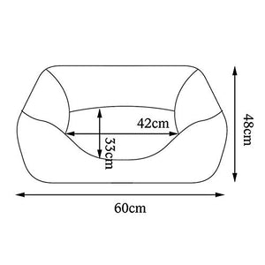 dibea DB00521, Letto per Cani, Divano 60 x 48 x 18 cm, M, Grigio/Nero - Ilgrandebazar