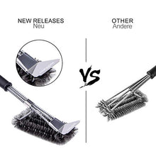 Carica l&#39;immagine nel visualizzatore di Gallery, IREGRO - Spazzola per barbecue con spatola in acciaio inox 304 e manico Nero