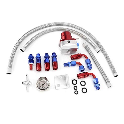 KIMISS Regolatore di pressione carburante universale rosso + argento - Ilgrandebazar