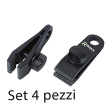 Carica l&#39;immagine nel visualizzatore di Gallery, Ribiland PRBOVX4 Set di 4 Occhielli a Pinza, Nero