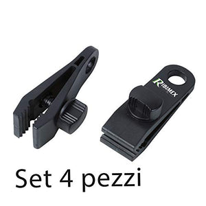 Ribiland PRBOVX4 Set di 4 Occhielli a Pinza, Nero
