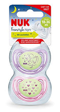 Carica l&#39;immagine nel visualizzatore di Gallery, NUK 10177143 Freestyle Night - Ciuccio ortodontico in silicone, da 18 a 36... - Ilgrandebazar